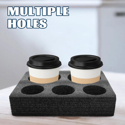 2.76X9.06X2.76 Inches Cup Holder Carrier Foam Tray for Takeout Beverages Milk Tea Coffee Drink Storage