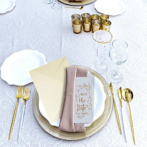 Goefun Wedding Invitation Envelopes 5x7-100 PCS Cream Shimmer A7 Euro Flap for RSVP, Anniversaries, Greeting Cards