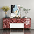 88"x15.8" Red Brown Marble Contact Paper for Countertops, Faux Granite Peel and Stick Waterproof Wallpaper
