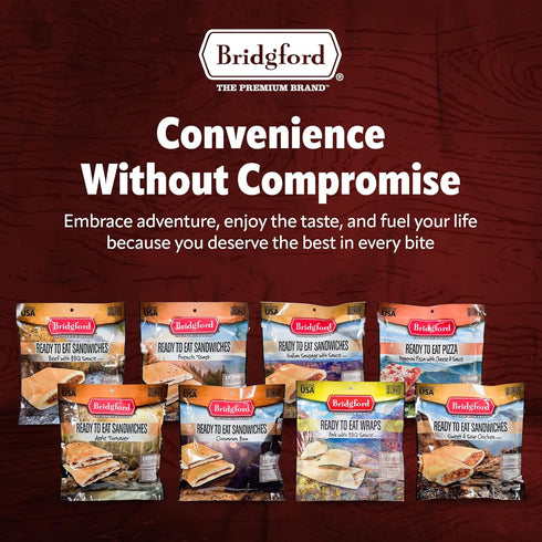 3 Pack Backpacking Bridgford Italian Sausage - Shelf-Stable Survival Food Storage Meals - - Italian Flavored Camping