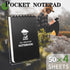 Waterproof Notebook, 4 Pack Top-Spiral Pocket Notepad, 3" x 5" Weatherproof NotePad for Outdoor Office