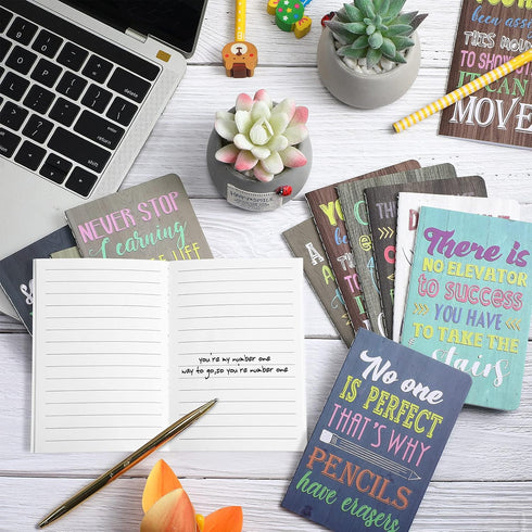 Inspirational Mini Notepads, Motivational Notebook for School, Office, Travel, 12 Styles (Cute Style, 96 Pieces)