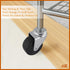 2 Inch 1/4 Inch (Pack 4) AXL Caster Wheels, Threaded Stem Swivel Casters with Brake, Quiet Rolling PVC Wheels
