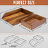 Demigo Desk Organizer Letter Tray, Set of 2 Acacia Wood for Storage Paper Letter Folders