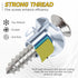 MYWISH 180Pcs 1/4-20 5/16-18 3/8-16 4 T-nut Assortment Kit, Pronged T Blind T Nut Zinc-Plated Alloy Steel, Wood