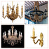 E12 3.1 Inch 12 MECCANIXITY Candle Socket Covers, Tall Metal Chandelier Sleeves Candelabra Base Sockets Fit to Most