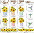 Christian Bulletin Board Decorations Sunflower Theme God Says You Are Religious Bulletin Board Sets Inspirational Classroom Wall Decor Hummingbird Flower Jar Cutouts for School Home Church Supply by Outus