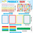 Henoyso 116 Sheets Science Fair Board Supplies 20 Printable Presentation Science Subtitles 80 Scalloped Bulletin Board Borders 8 Letter Sticker 8 Project Title for School Office (Board No Included) by Henoyso