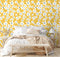 HAOKHOME 93391-1 Yellow Peel and Stick Wallpaper, Floral Removable Wall Paper for Bedroom Bathroom, 17.7in x 9.8ft