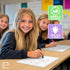 SCRIBBLEDO Multiplication Math Practice, 9”x12” Small White Board, Dry Erase Sheets for 3rd Grade Classroom Pack