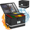Fireproof File Box with Lock, 5200°F Document Storage Organizer for Hanging File Folders, Collapsible Box, Reflective
