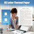 Atnadov 8.5 11 Inch, 100 M08F, M832, M834, MT800 Packaging (100 Thermal Printer Paper x Sheets US Letter Size