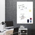 Magnetic Dry Erase Whiteboard Paper, 12" x 18" Self Adhesive for Office, Kitchen Fridge, Kids Drawing with Accessories