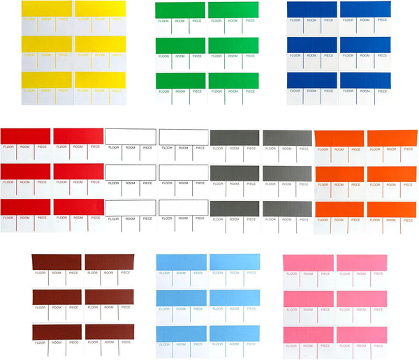 Tag-A-Room Color Coded Furniture Moving Labels, 120 Count Moving Supplies Stickers
