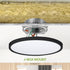 12" 5CCT, Dimmable, 24W 1900LM 2700-6000K 120V ASD LED Round Flush Mount Ceiling Light Fixture, Low Profile Surface