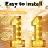 1, 4FT, 1st 21st 4 Light Up Number Marquee Light Up Numbers Gold Large Led Numbers Lights for First Birthday, Feet Tall