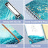 Rimilak Spiral Clipboard Folio with Refillable Lined Notepad, 14.5 x 9.8 Inch Teal Marble Clipfolio with 5 Pockets