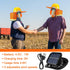 Croknit 1 Set Summer Sun Hard Hat Shade Full Brim Hard Hat Sun Visor with Solar Fan and Neck Sunshade Cover High