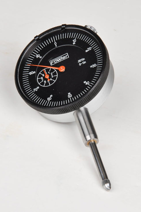 Fowler 52-520-109-0 Adg Dial Indicator with 0-1" Measuring Range, Black