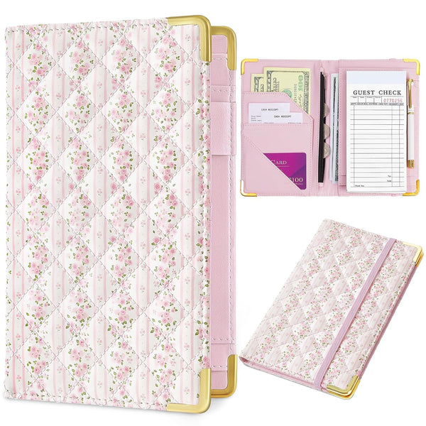 Server Book, Waitress Book with Zipper Pocket, Cute Server Books for Waitress