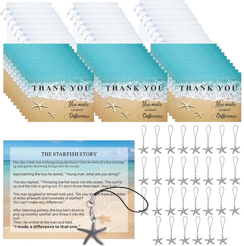SAGHOM Employee Appreciation Gifts Bulk 30 Starfish Story Card Thank You Gifts for