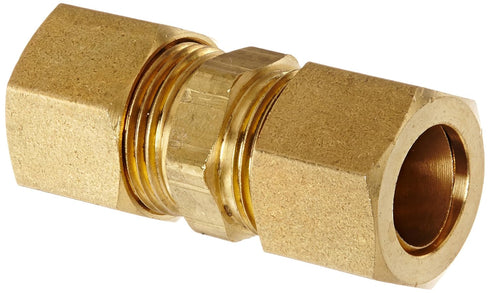 Anderson Metals 50062-08 Brass Compression Tube Fitting, Union, 1/2" x 1/2" Tube OD