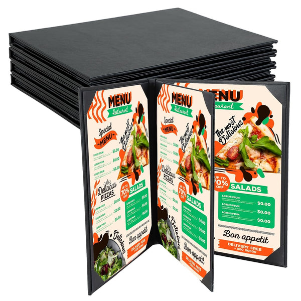 NATGAI 5 Packs Menu Covers 8.5" x 11", PU Leather Menu Cover