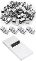 Zhengmy 50 22.5 mm/ 0.89 Inch Pcs Trailer Frame Wire Clips Stainless Steel Metal Cable Clips Solar Panel Double Wire