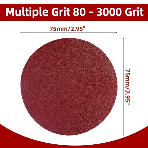 Uenhoy 100 3 Inch 80-3000 Pcs Sanding Discs Kit, Grit Hook & Loop Sanding Disc, Quick Change Sandpaper Orbital Sander