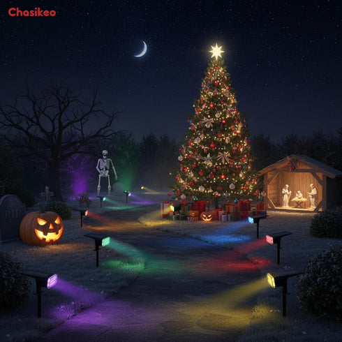 3 IP65, Solar Lights Outdoor Waterproof, Lighting Modes Solar Spot Lights Outdoor, LED Solar Spotlights, Ultra Bright