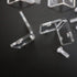 4 x Angled L Brackets, Clear Right Angle Bracket, Polished Clear Transparent Acrylic + 20x M5 Bolts, Corner