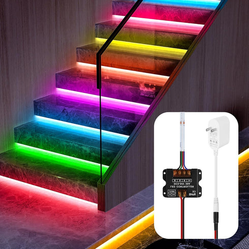 Dimmable 5V 12V 24V 4-PIN 5050 2835 3535 RF Touch Panel RGB LED Controller Kit, RGB LED Strip Lights Controller with RF