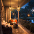 Bulb, 4*AA (2) Battery Operated Chandelier, Battery Hanging Pendant Light, Rattan Lights with Warm White Battery