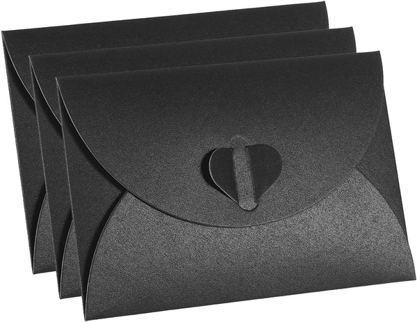 PATIKIL Gift Card Envelopes - 36 Pack Heart Shaped Clasp Mini Envelope for Birthdays & Weddings