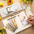 Saypacck 18 9 9 3 3 Inches Pcs Sunflower Desk Accessories, Pads Cute Sticky Notes, Kawaii Pens, x Notepads Memo Pad