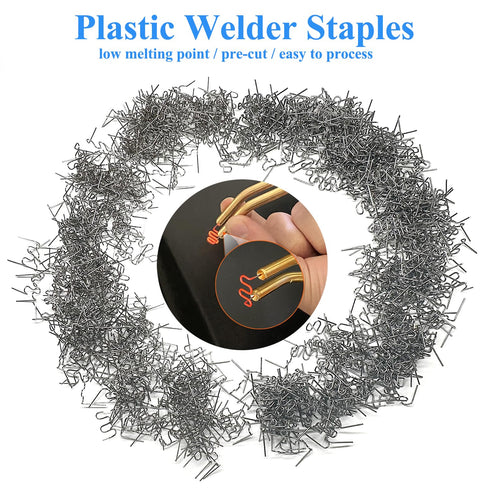 1400 Plastic Welder Staples, 0.6 0.8mm Wave Hot Staples for Plastic Welding Supplies to Repair Car Bumpers, Cracks