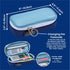 It's Academic Locking Pencil Case - Compact, High Capacity Travel Organizer Bag for Office & School Supplies, Blue
