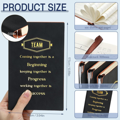 Colarr 20 Sets Employee Appreciation Gifts, A6 PU Leather Journal with Motivational Pens for Office