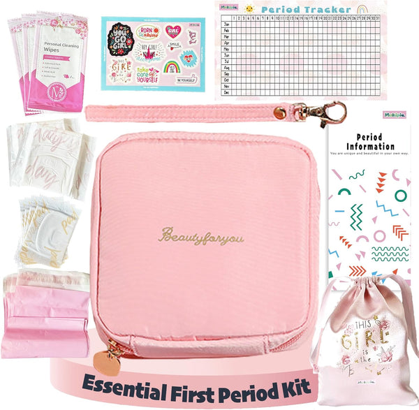 Essential First Period Kit for Girls 10-12 | Period Bags for Teen
