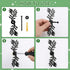 7-Inch (2-pcs, Black Leaf Shaped Shutter Tieback, Decorative Shutter Holder with Installation Hardware, Exterior