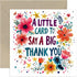 Colourful Thank You Card for Him and Her, Beautiful Floral and Stars