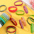 JUNEBRUSHS 64pcs Motivational Silicone Bracelets, Bulk Colored Inspirational Rubber Wristbands for Student Teacher Gifts