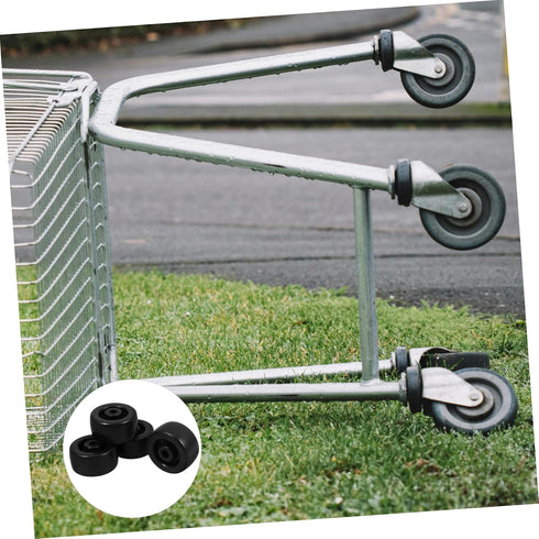 4pcs Cabilock Supermarket Shopping Cart Replacement Wheel Trailer Jack Wheel Utility Cart Rolling Hardware