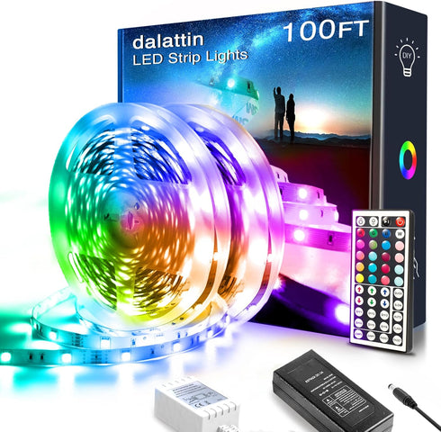 dalattin 100ft Led Lights for Bedroom Led Strip Lights Color Changing Lights