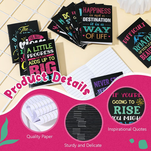 Geelin 60 Pack Inspirational Notepads, Mini Motivational Notebooks, Small Pocket Notepads, Christian Notebooks for