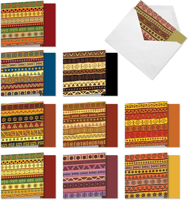 The Best Card Company 10 Assorted Blank Note Cards with Envelopes, Bulk Boxed Set (4 x 5.12 Inch)