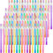 Non Sharpening Pencils, HB Translucent Stackable Pencils with Matching Eraser, 100 Pack, 7 Colors