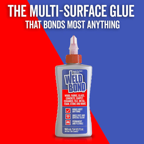 2-Pack Non-Toxic Multi-Surface Glue, 5.4oz / 160ml, Bonds Most Anything! Use for Wood, Glass, Mosaic, Pottery, Jewelry