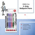Zebra Pen Z Grip Smooth Multi- Coloured & Black Ballpoint Pens, Smooth & Comfortable Retractable Pens With Pocket Clip, Multipack Biro Pens - Medium Point, 5 pack by Zebra