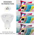 Simba Lighting LED GU10 5W Dimmable Spot Light Bulb, 6 Pack, Halogen 50W Replacement MR16 Shape for Accent, Recessed